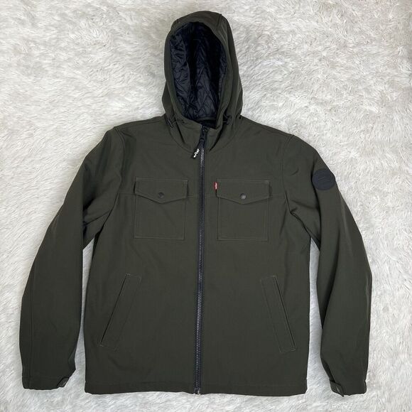 Levi's Olive Hooded Bomber Jacket - Picture 2 of 16